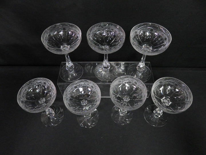 Etched Champagne Coupes