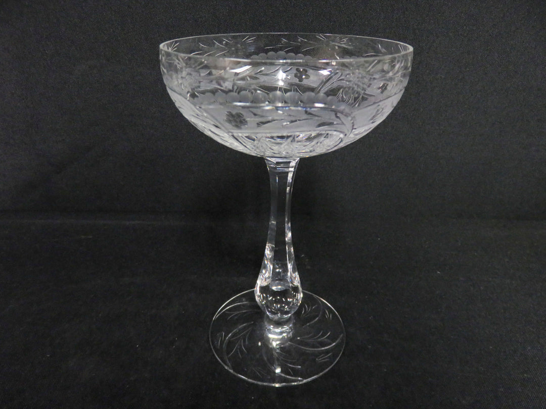 Etched Champagne Coupes