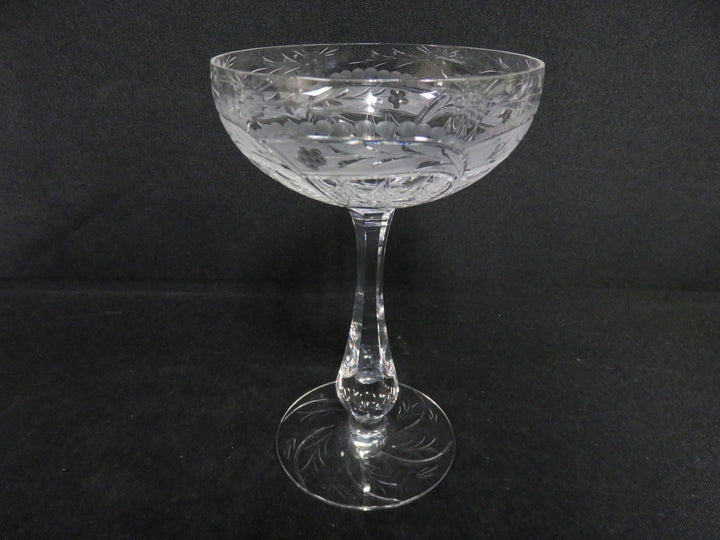 Etched Champagne Coupes