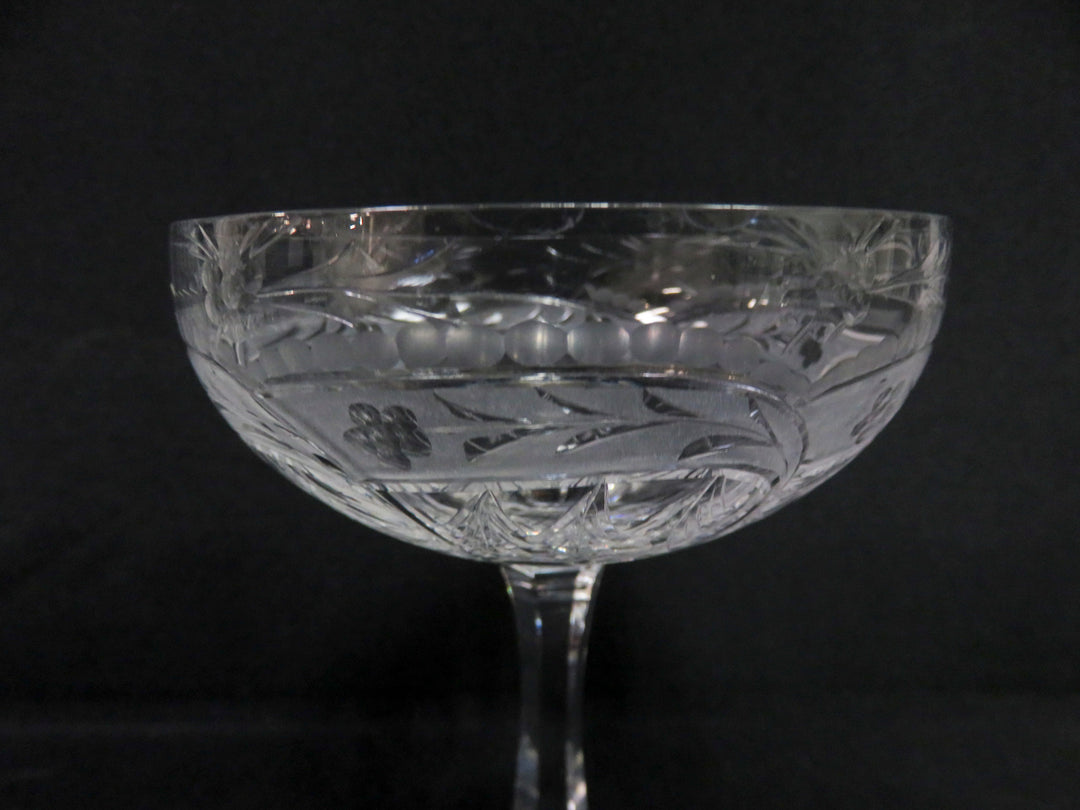 Etched Champagne Coupes