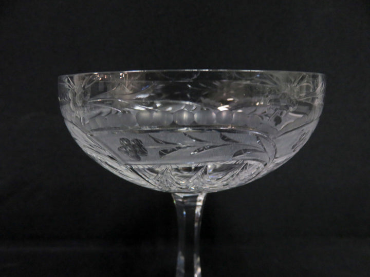 Etched Champagne Coupes