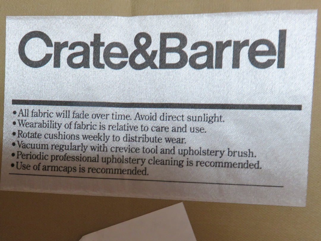 Crate & Barrel Arm Chair & Ottoman