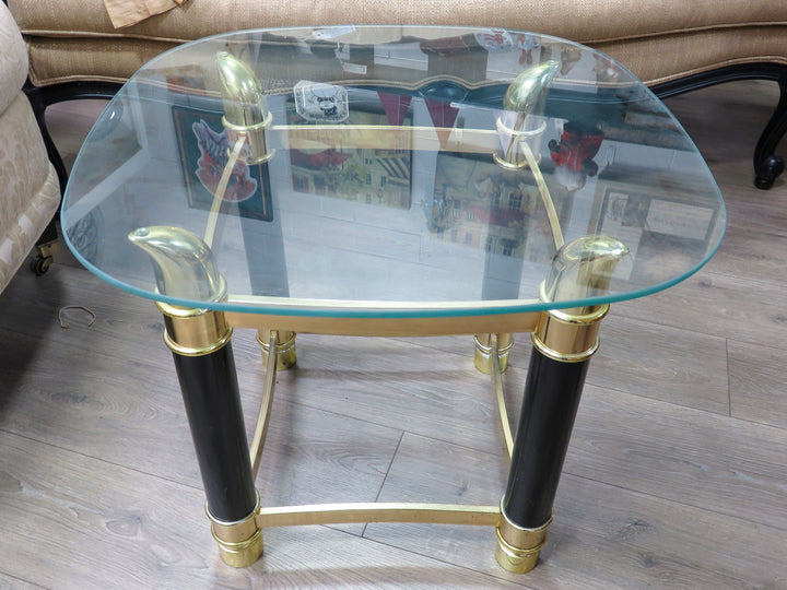 Glass Topped End Table