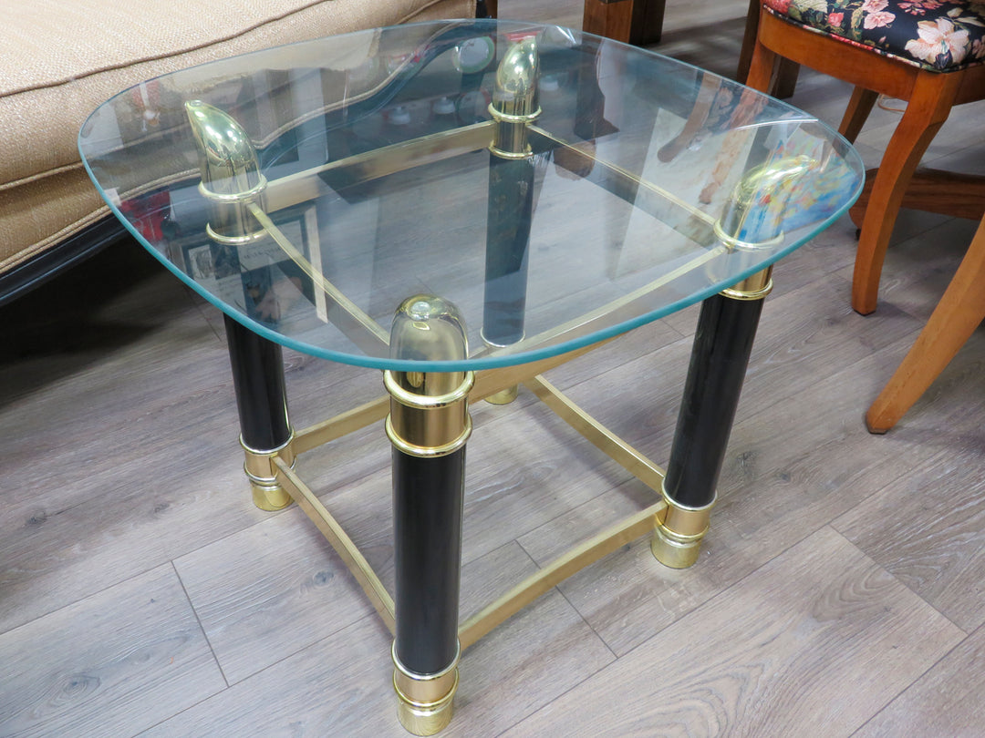 Glass Topped End Table