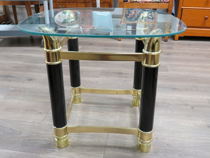 Glass Topped End Table