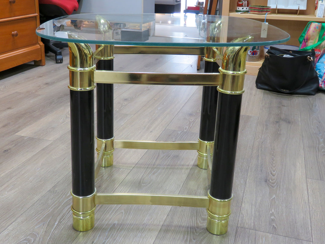Glass Topped End Table