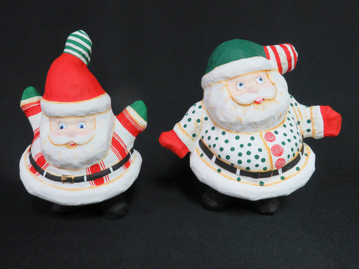 Paper Mache Santas