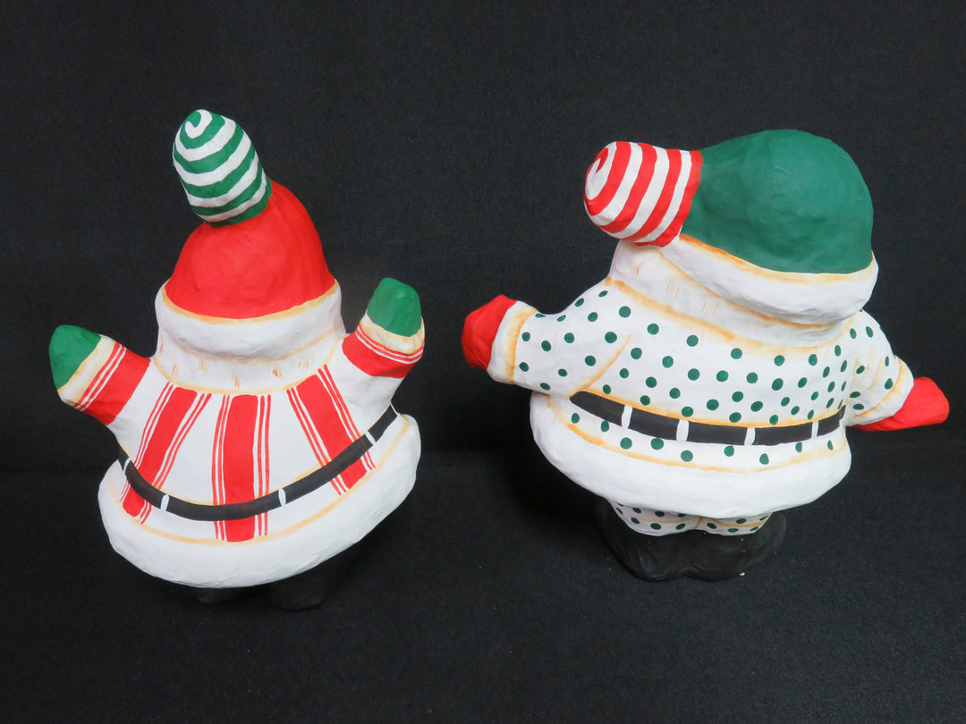 Paper Mache Santas