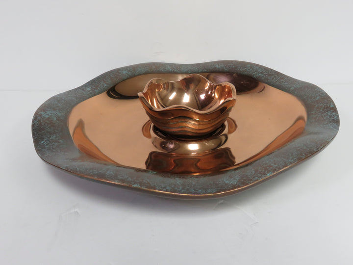 Nambe Copper Canyon Chip & Dip Set