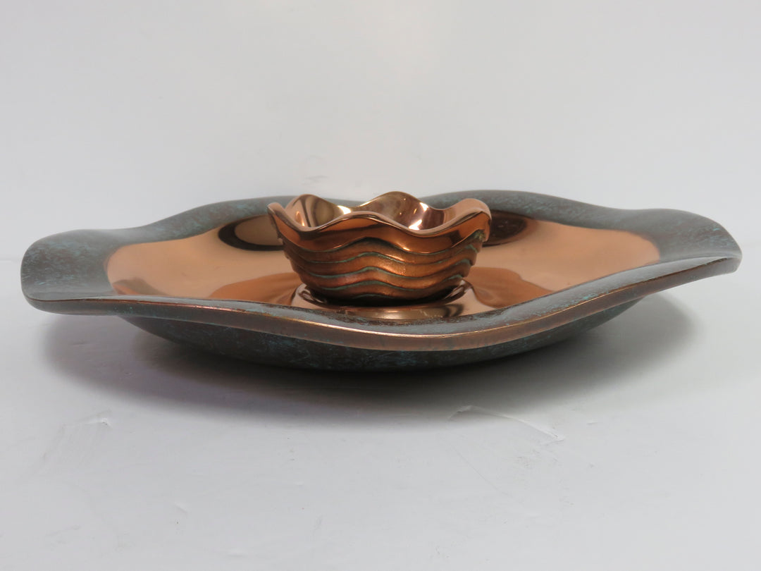 Nambe Copper Canyon Chip & Dip Set