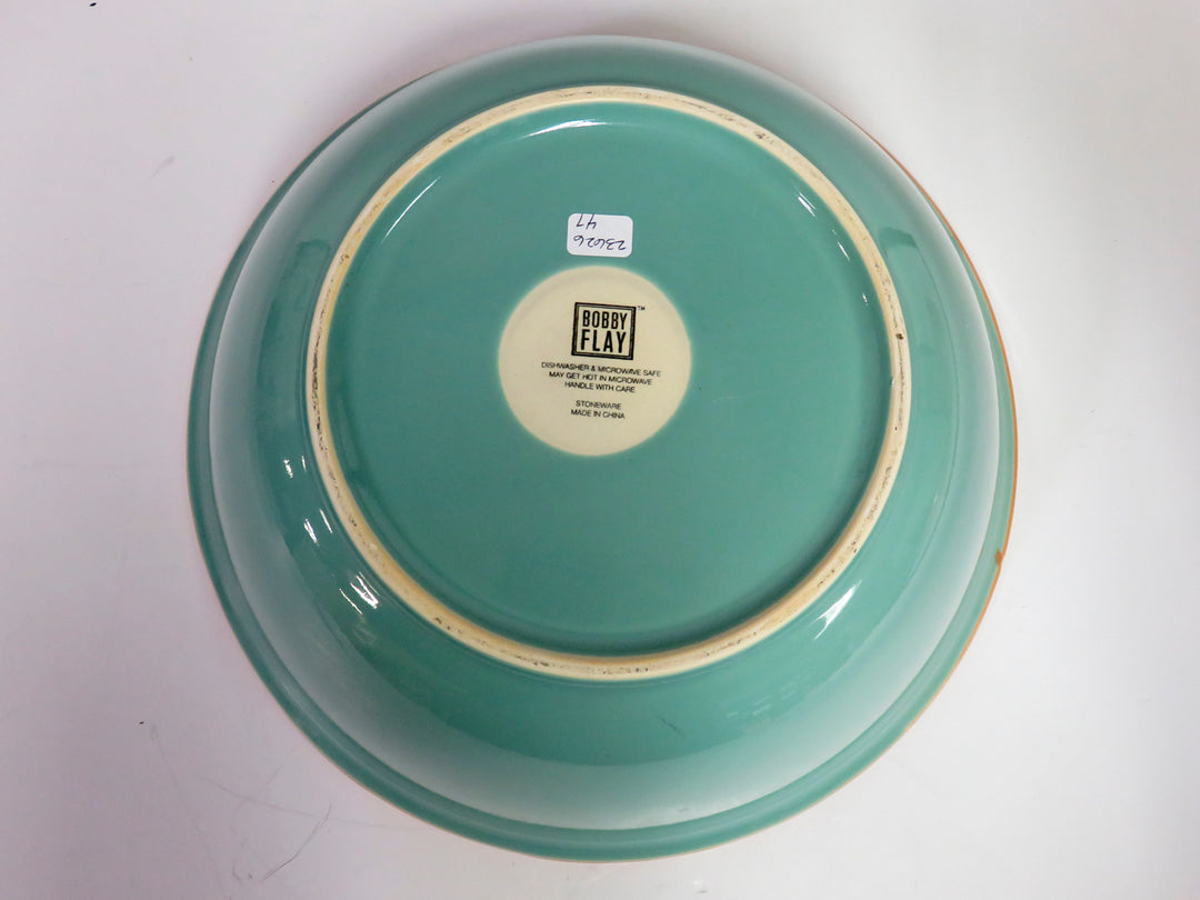 Turquoise Colored Serving Bowl