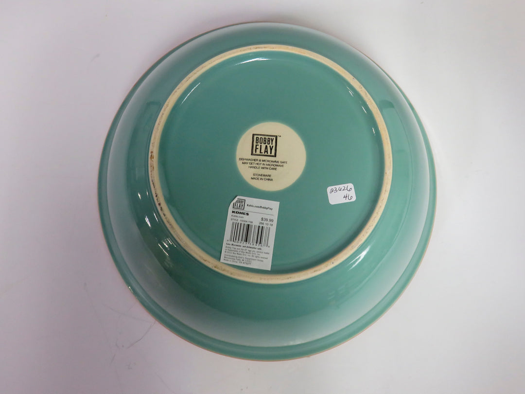 Turquoise Colored Serving Bowl