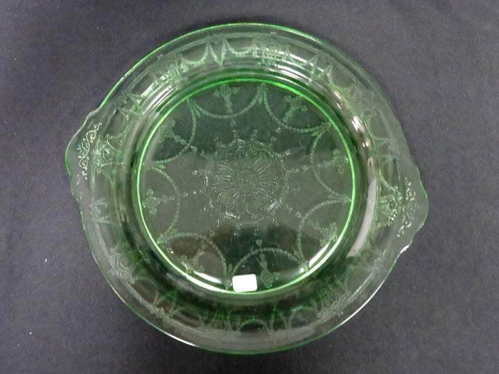 Uranium Glass Cake Plate