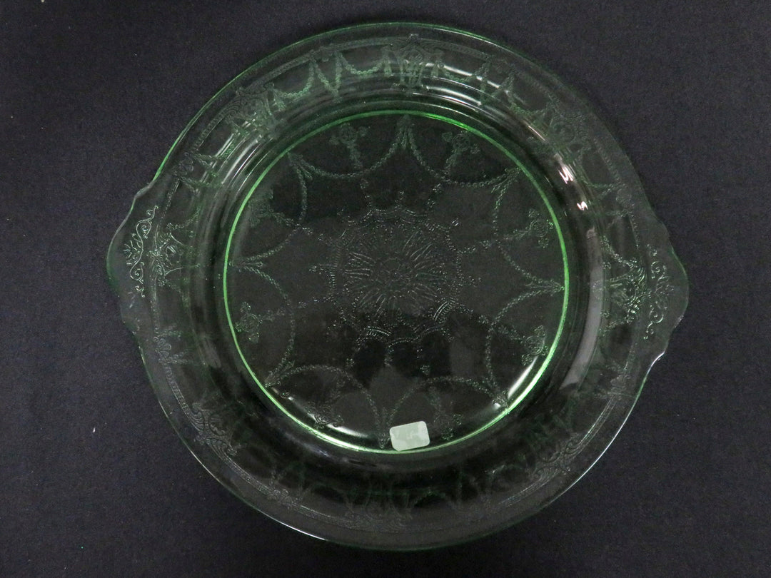 Uranium Glass Cake Plate