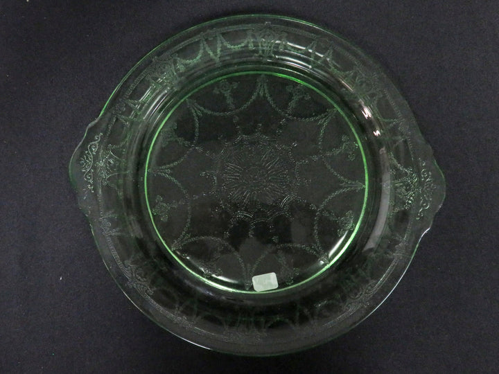 Uranium Glass Cake Plate