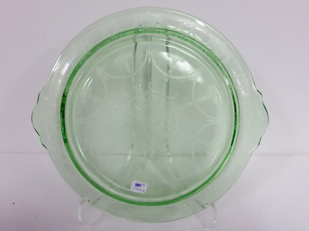 Uranium Glass Cake Plate