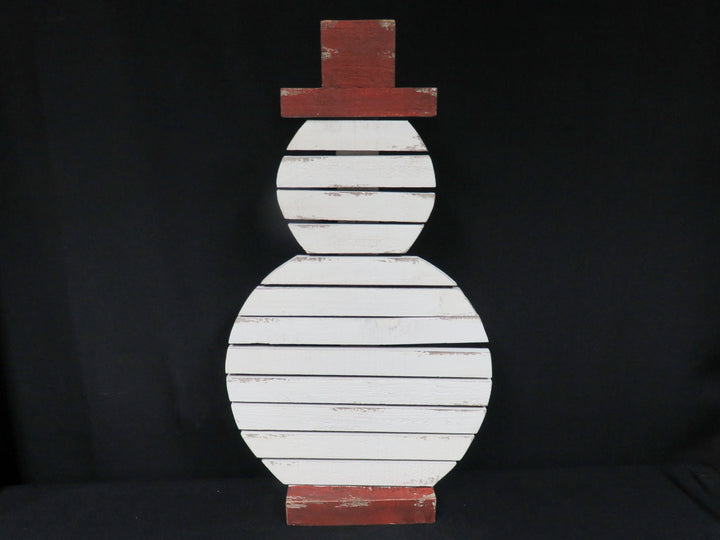 Pair Slat Snowmen