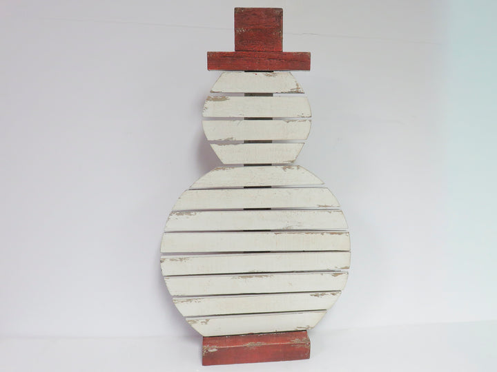 Pair Slat Snowmen