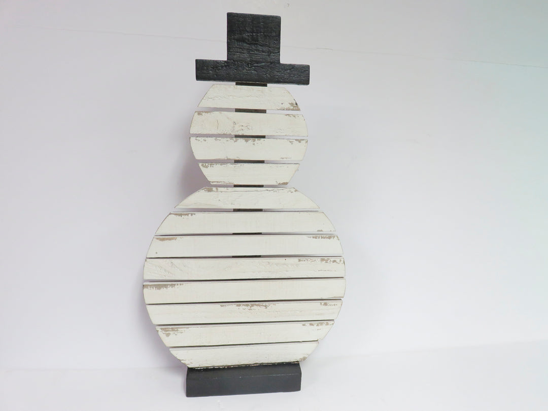 Pair Slat Snowmen