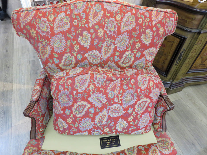 Taylor & King Red Bergere Chair