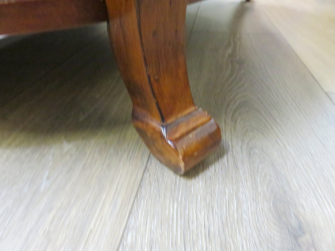 Oval Coffee Table With Leather Top