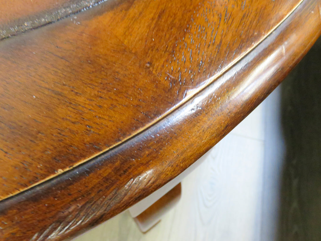 Oval Coffee Table With Leather Top