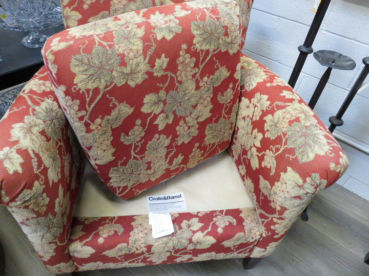 Crate & Barrel Arm Chair & Ottoman