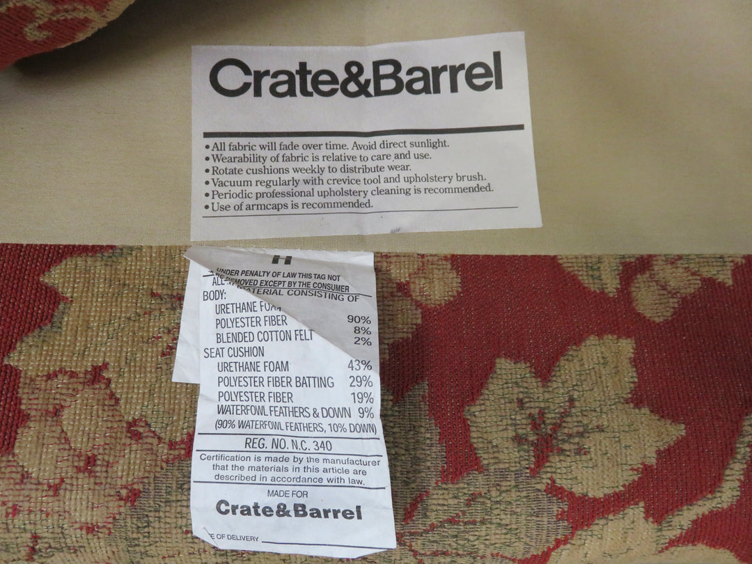 Crate & Barrel Arm Chair & Ottoman
