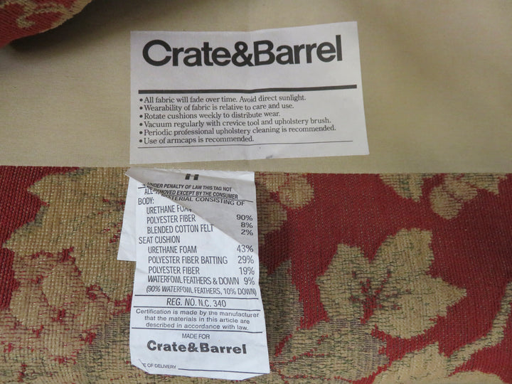 Crate & Barrel Arm Chair & Ottoman