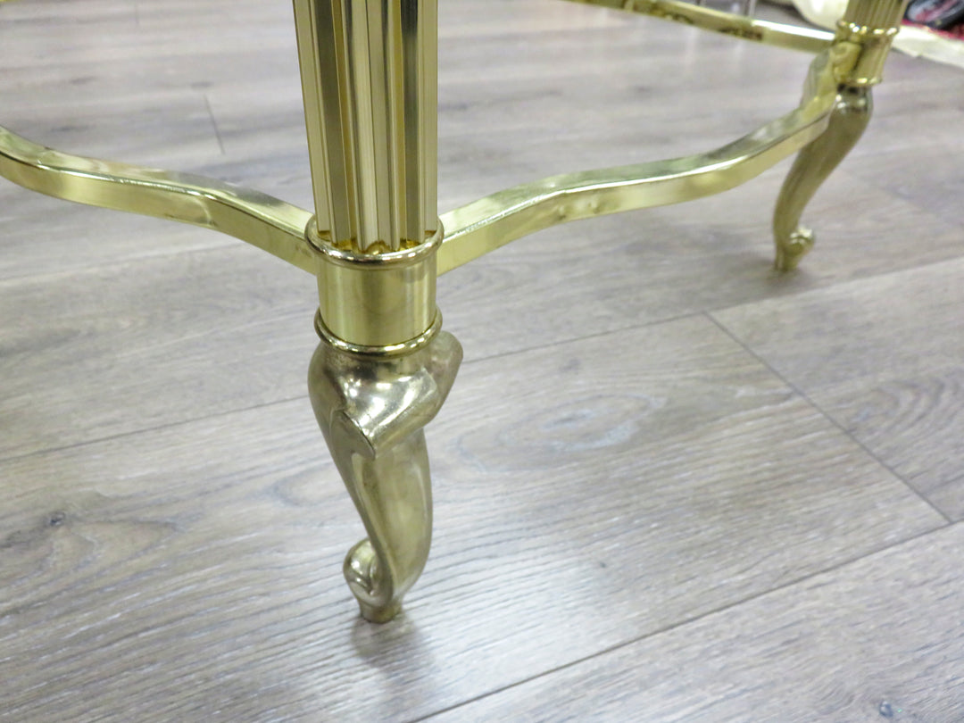 Brass & Glass End Table
