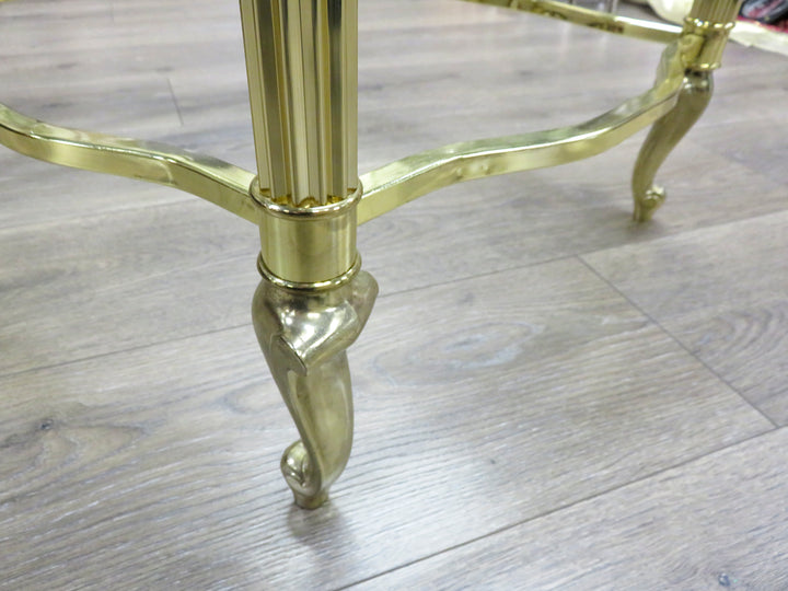 Brass & Glass End Table