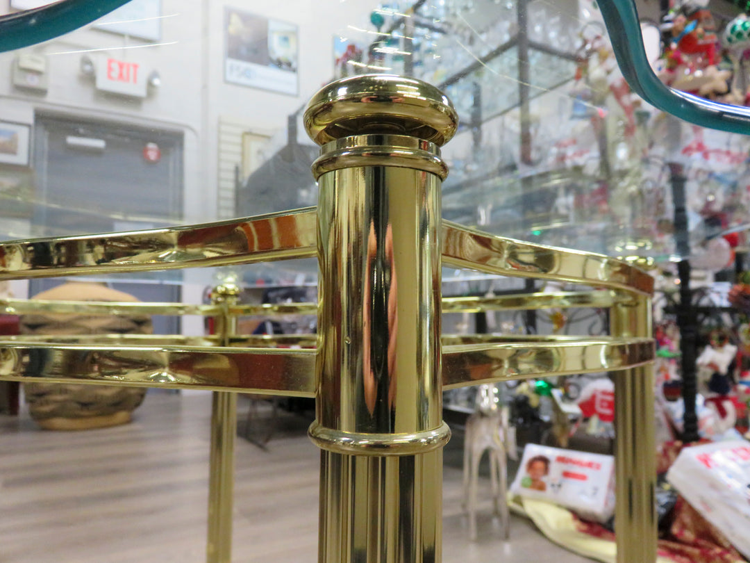 Brass & Glass End Table