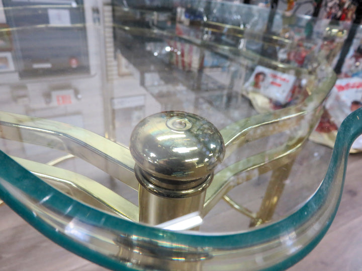 Brass & Glass End Table