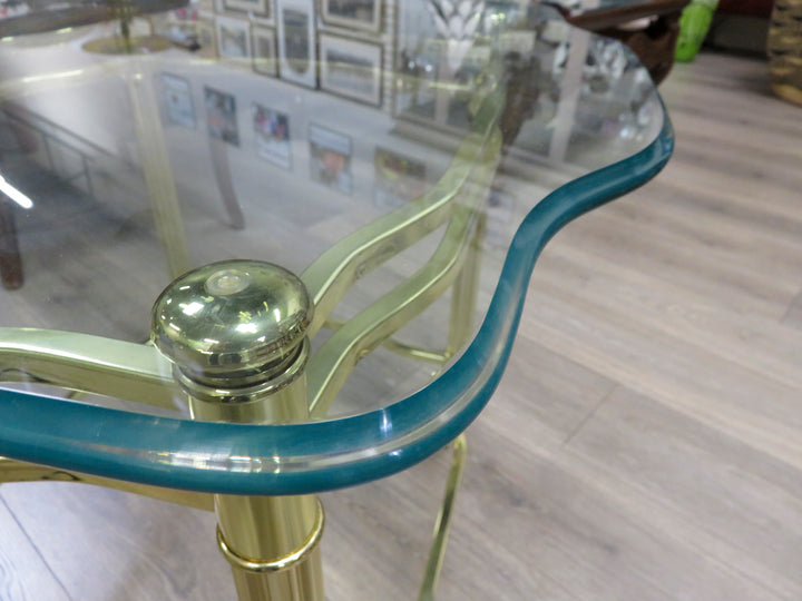 Brass & Glass End Table