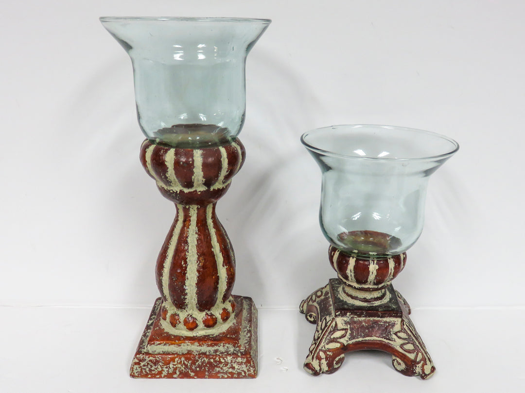 Pillar & Glass Candleholders