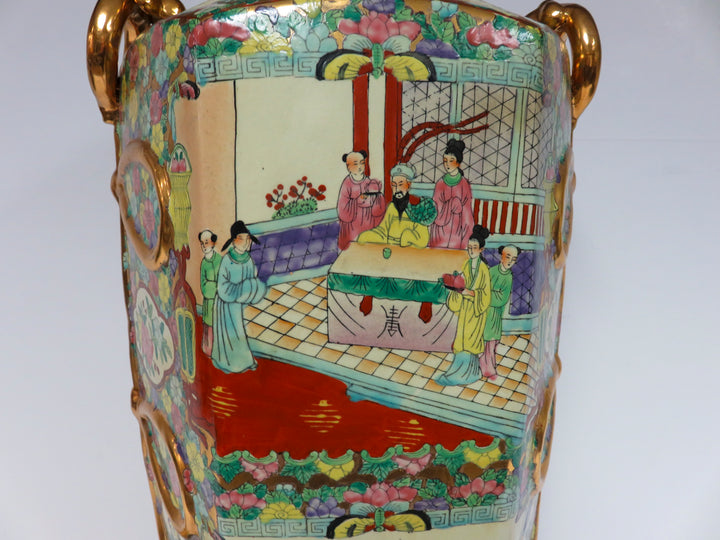 Famille Rose Floor Ginger Jar