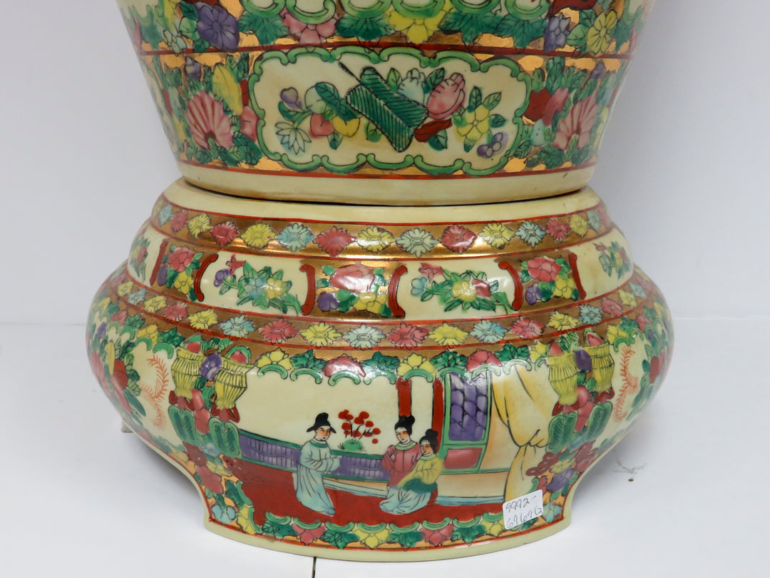 Famille Rose Floor Ginger Jar