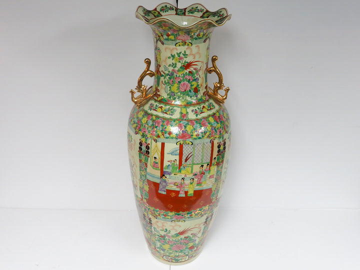 Famille Rose Floor Vase