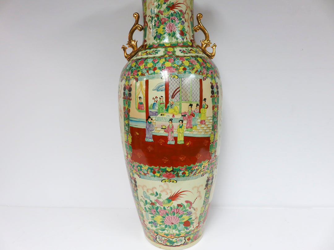 Famille Rose Floor Vase