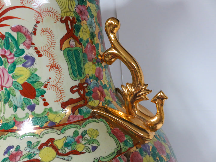 Famille Rose Floor Vase