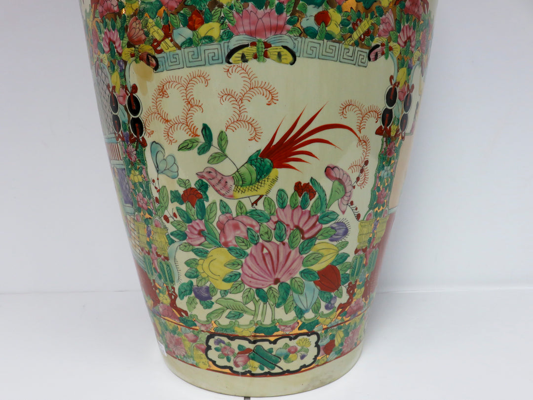 Famille Rose Floor Vase