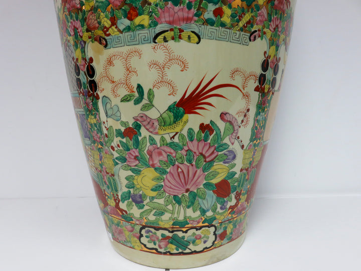 Famille Rose Floor Vase