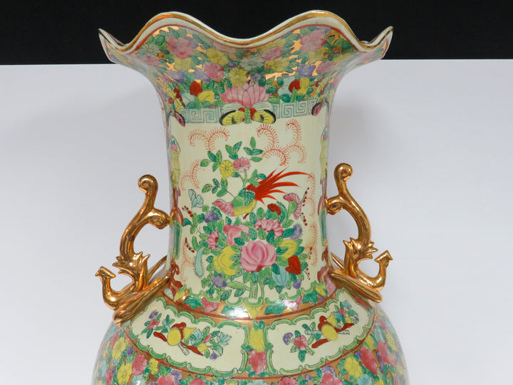 Famille Rose Floor Vase