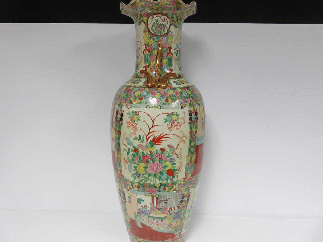 Famille Rose Floor Vase