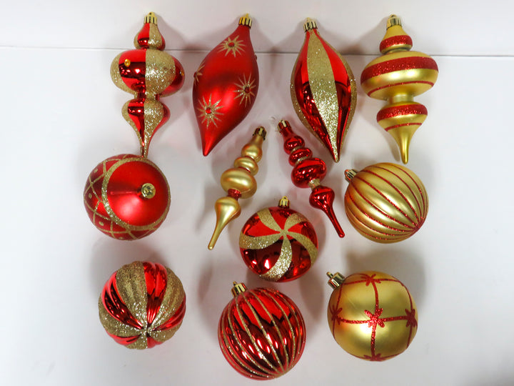 Gold & Red Christmas Ornaments