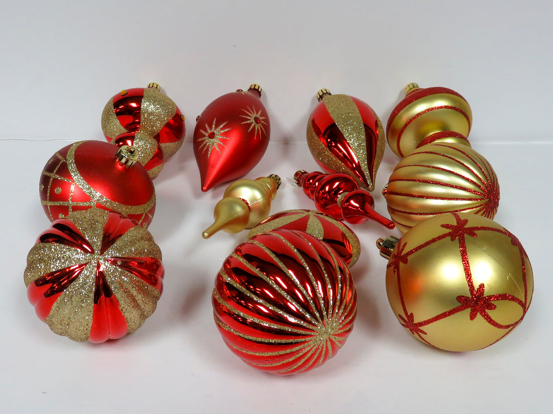 Gold & Red Christmas Ornaments