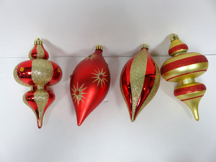 Gold & Red Christmas Ornaments