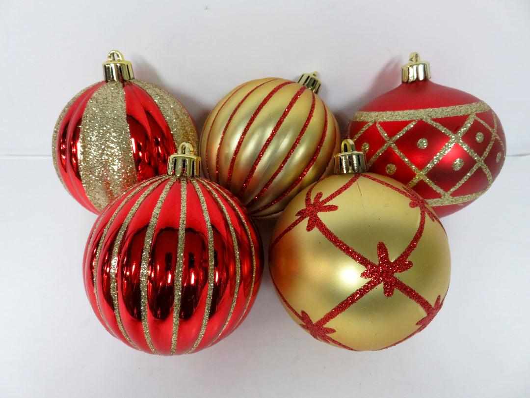 Gold & Red Christmas Ornaments
