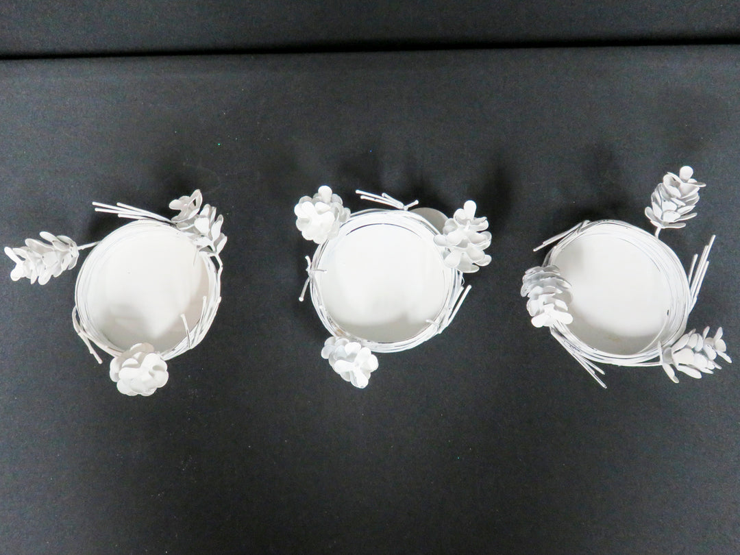 Whitewashed Pillar Candle Holders