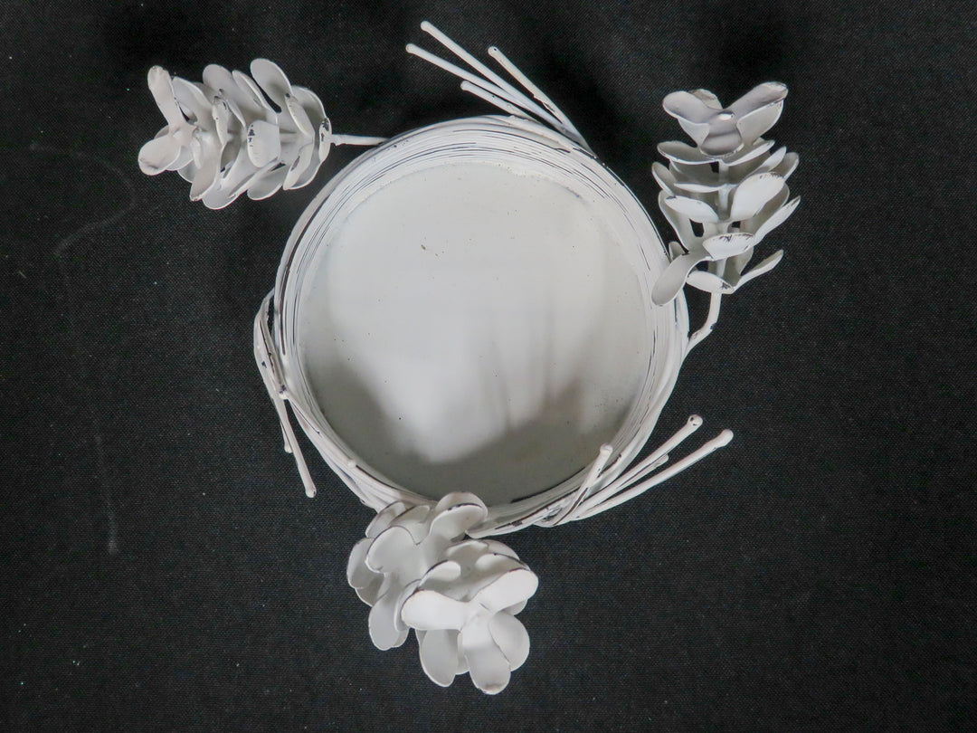 Whitewashed Pillar Candle Holders